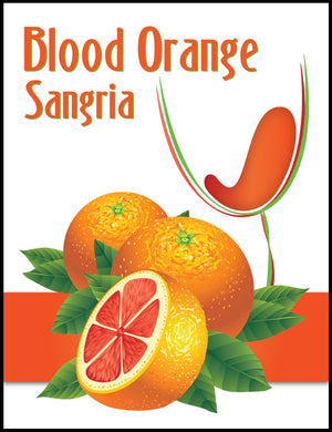 Blood Orange Sangria Wine Labels - 30/Pack