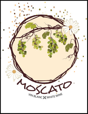 Moscato Wine Labels - 30/Pack