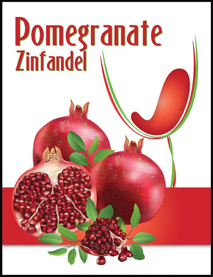 Pomegranate Zinfandel Wine Labels - 30/Pack