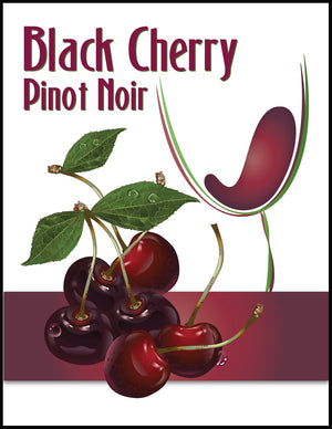 Black Cherry Pinot Noir Wine Labels - 30/Pack