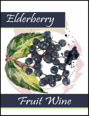 Elderberry Fruit Wine Labels - 30/Pack