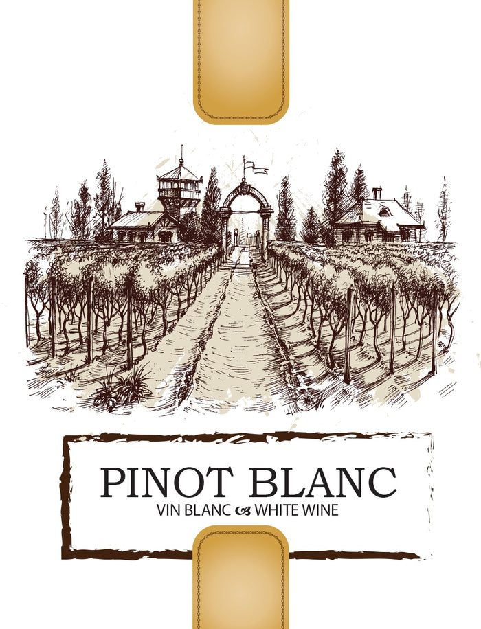 Pinot Blanc Wine Labels - 30/Pack