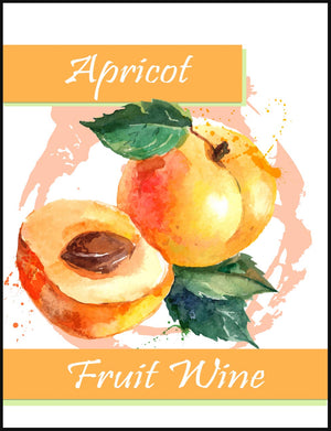 Apricot Fruit Wine Labels - 30/Pack