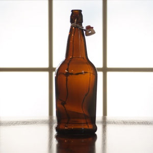 1 Liter Amber E.Z. Cap Bottles 12/Case