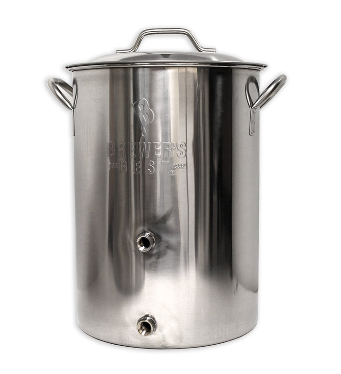 8 Gallon Brewer's Best Basic Brewing Kettle with Two Ports