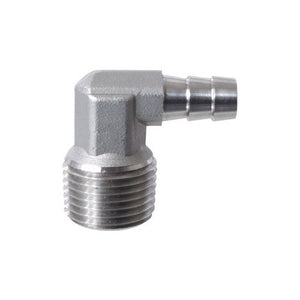 Stainless Steel 1/2" MPT X 3/8" Barb Elbow