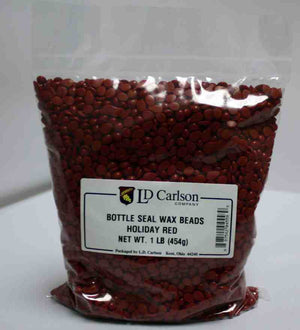 Bottle Wax Beads - Holiday Red - 1 LB Package