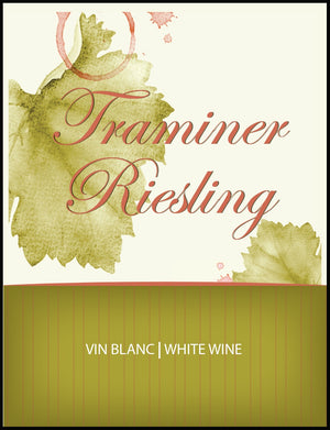 Traminer Riesling Wine Labels - 30/Pack