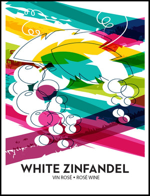 White Zinfandel Wine Labels - 30/Pack