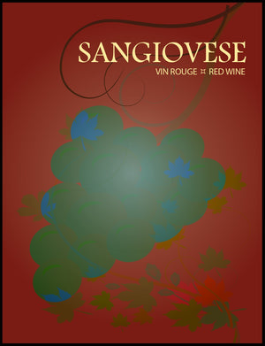 Sangiovese Wine Labels - 30/Pack