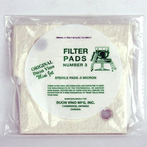 Mini Jet Filter Pads #3, Sterile (3 Pack)