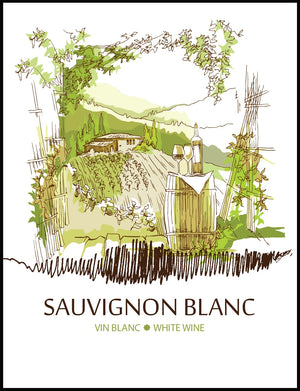 Sauvignon Blanc Wine Labels - 30/Pack