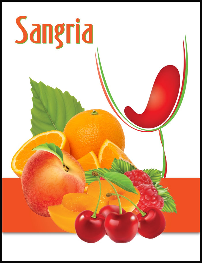 Sangria Wine Labels - 30/Pack