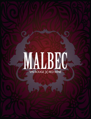Malbec Wine Labels - 30/Pack