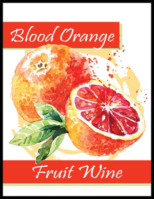 Blood Orange Fruit Wine Labels - 30/Pack