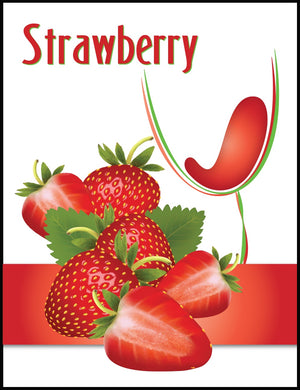 Strawberry Wine Labels - 30/Pack