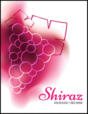 Shiraz Wine Labels - 30/Pack
