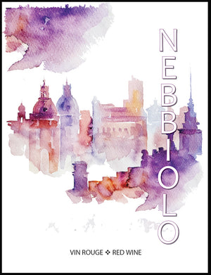 Nebbiolo Wine Labels - 30/Pack