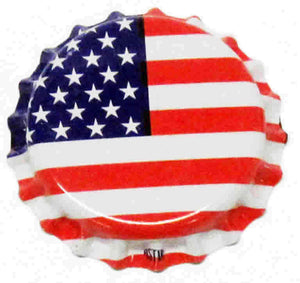 American Flag Crown Caps w/ Oxy-Liner (144/Bag)
