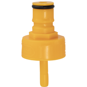 Carbonation and Line Cleaning Ball Lock Quick Disconnect (QD) Cap - Yellow Plastic